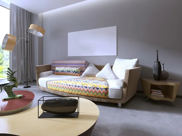 Современные красивые разноцветные диваны . — стоковое фото