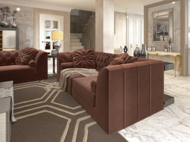 Lüks tasarımcı daire-studio art Deco tarzında.