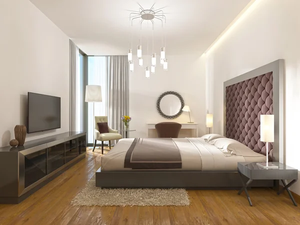 Art Deco bir lüks otel odasında.