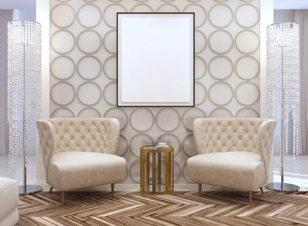 Oturma alanı art Deco tarzında oturma odasında.