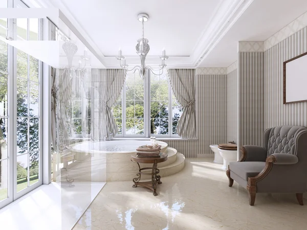 Klasik tarzda lüks banyo.