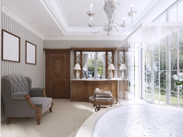 Klasik tarzda lüks banyo.