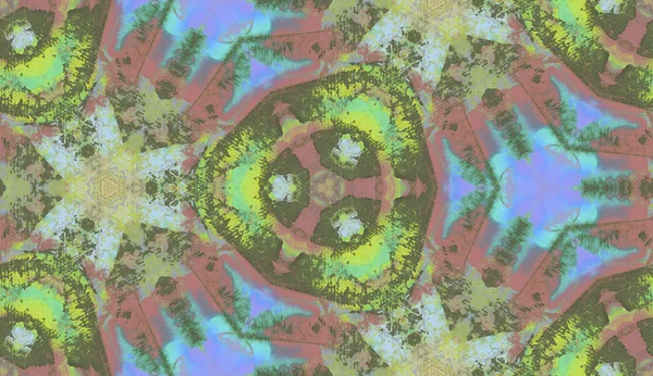 Этническая Красочная Современная Абстрактная Живопись Маслом Бумаге Технике Мазка Текстиль — стоковое фото