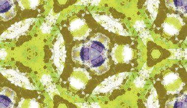 Kaleydoskop arka planı. Yağ lekesi tekniğinde çizilmiş etnik renkli modern soyut doku, kusursuz desen arka plan