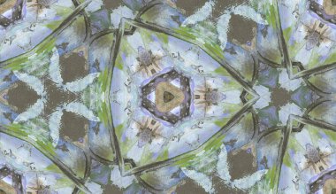 Kaleydoskop arka planı. Yağ lekesi tekniğinde çizilmiş etnik renkli modern soyut doku, kusursuz desen arka plan