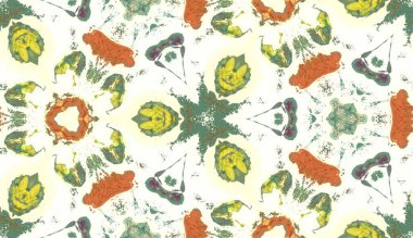 Kaleydoskop arka planı. Yağ lekesi tekniğinde çizilmiş etnik renkli modern soyut doku, kusursuz desen arka plan