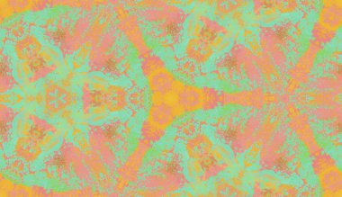 Kaleydoskop arka planı. Yağ lekesi tekniğinde çizilmiş etnik renkli modern soyut doku, kusursuz desen arka plan