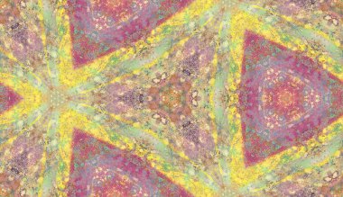 Etnik renkli, modern, soyut el yağlı boyayı karalama tekniğiyle kağıda çizdi. Tekstil pürüzsüz desen kırışıklığı