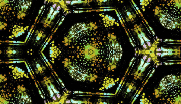 Ethnic colorful modern abstract hand drawn oil painting on paper in smear technique. Textile seamless pattern facture