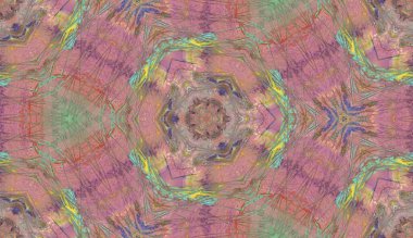 Etnik renkli, modern, soyut el yağlı boyayı karalama tekniğiyle kağıda çizdi. Tekstil pürüzsüz desen kırışıklığı