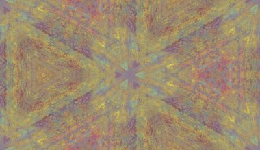 Etnik renkli, modern, soyut el yağlı boyayı karalama tekniğiyle kağıda çizdi. Tekstil pürüzsüz desen kırışıklığı