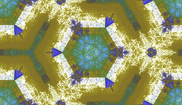 Ethnic colorful modern abstract hand drawn oil painting on paper in smear technique. Textile seamless pattern facture