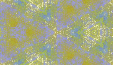 Renkli, kaliteli bir el yağlı boyası karalama tekniğiyle kağıda çizilmiş. Soyut fayansla tekstil desensiz arkaplan