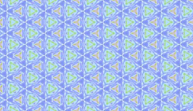 Renkli, kaliteli bir el yağlı boyası karalama tekniğiyle kağıda çizilmiş. Soyut fayansla tekstil desensiz arkaplan