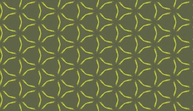 Renkli, kaliteli bir el yağlı boyası karalama tekniğiyle kağıda çizilmiş. Soyut fayansla tekstil desensiz arkaplan