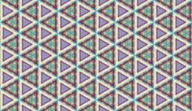 Lekeli olarak etnik çok renkli soyut desen. Klasik sanatla kusursuz tekstil arkaplanı