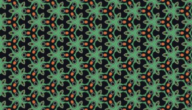 Lekeli olarak etnik çok renkli soyut desen. Klasik sanatla kusursuz tekstil arkaplanı