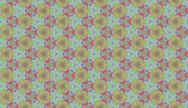 Lekeli olarak etnik çok renkli soyut desen. Klasik sanatla kusursuz tekstil arkaplanı