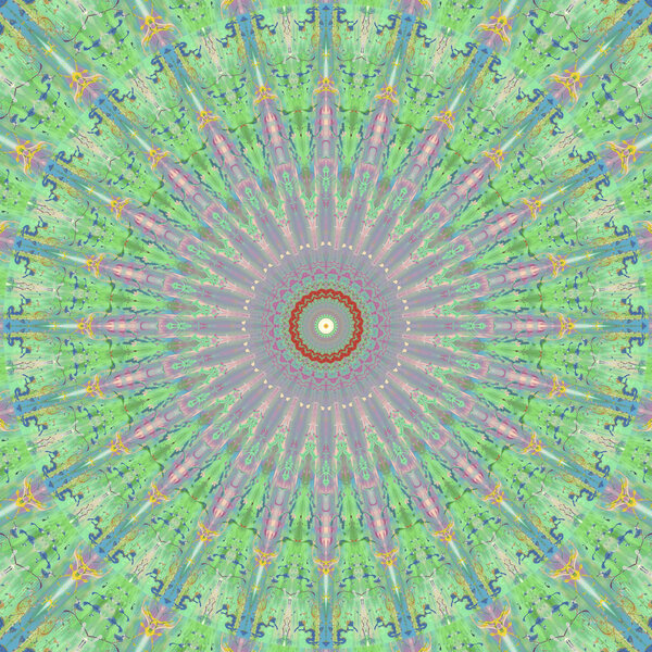 Ethnic multicolored abstract pattern in smear style. Seamless textile background with vintage art