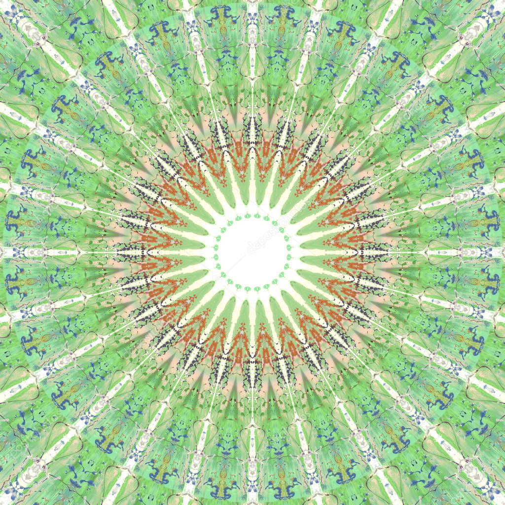 Ethnic multicolored abstract pattern in smear style. Seamless textile background with vintage art