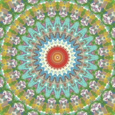 Lekeli olarak etnik çok renkli soyut desen. Klasik sanatla kusursuz tekstil arkaplanı