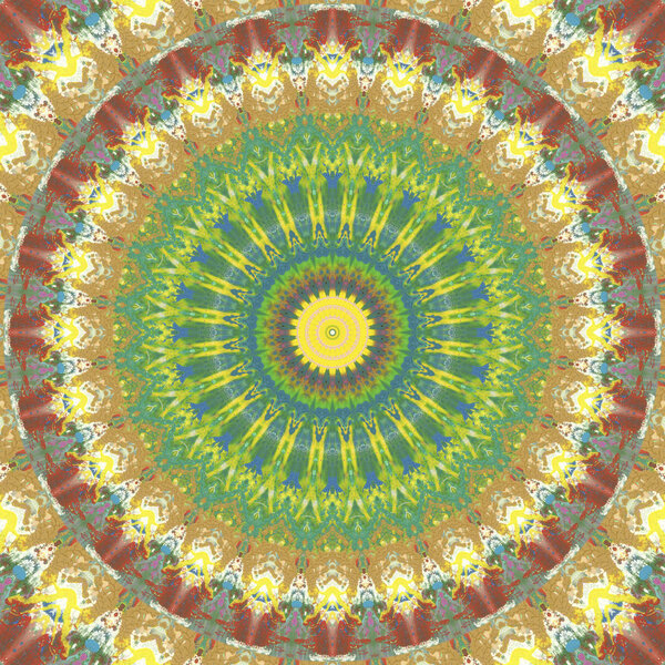 Ethnic multicolored abstract pattern in smear style. Seamless textile background with vintage art