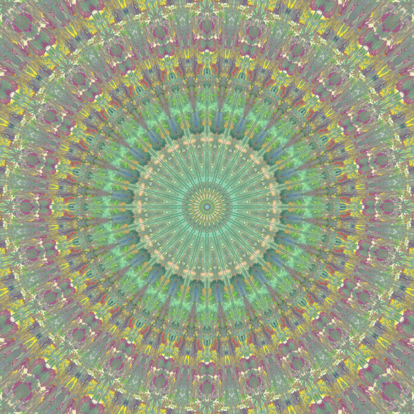 Ethnic multicolored abstract pattern in smear style. Seamless textile background with vintage art