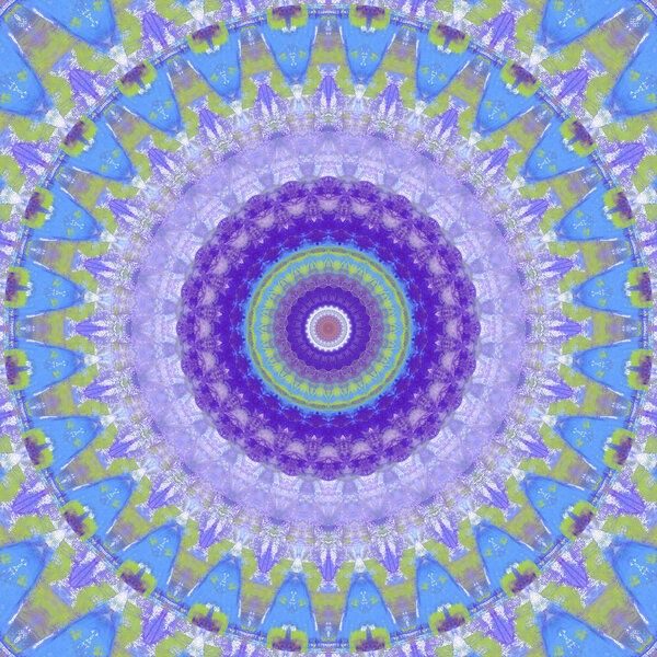 Ethnic multicolored abstract pattern in smear style. Seamless textile background with vintage art