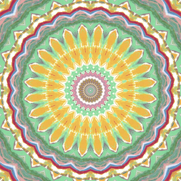 Ethnic multicolored abstract pattern in smear style. Seamless textile background with vintage art