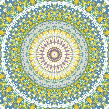 Lekeli olarak etnik çok renkli soyut desen. Klasik sanatla kusursuz tekstil arkaplanı