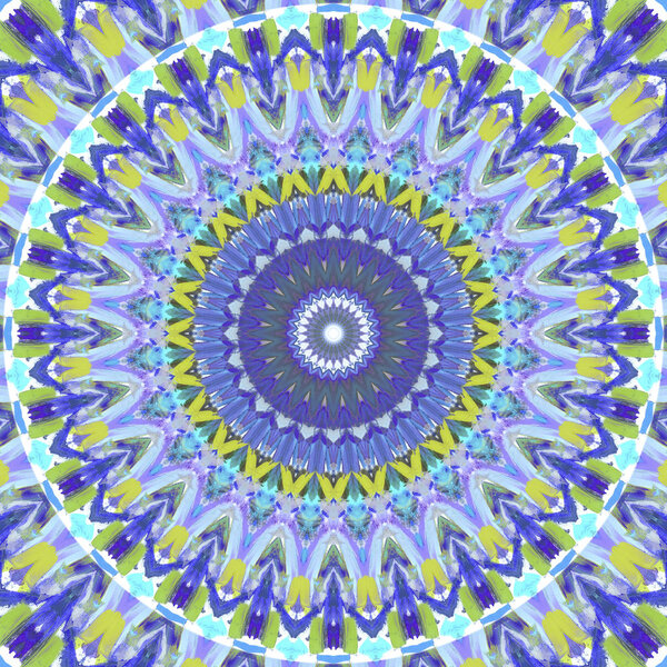 Ethnic multicolored abstract pattern in smear style. Seamless textile background with vintage art