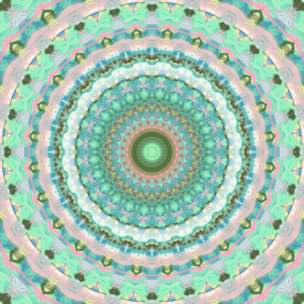 Ethnic multicolored abstract pattern in smear style. Seamless textile background with vintage art