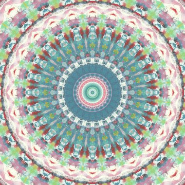 Lekeli olarak etnik çok renkli soyut desen. Klasik sanatla kusursuz tekstil arkaplanı