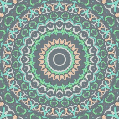 Lekeli olarak etnik çok renkli soyut desen. Klasik sanatla kusursuz tekstil arkaplanı