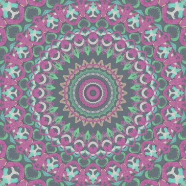 Lekeli olarak etnik çok renkli soyut desen. Klasik sanatla kusursuz tekstil arkaplanı