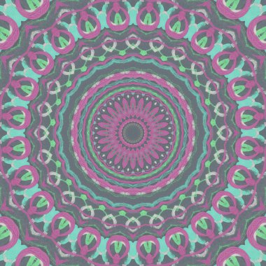 Lekeli olarak etnik çok renkli soyut desen. Klasik sanatla kusursuz tekstil arkaplanı