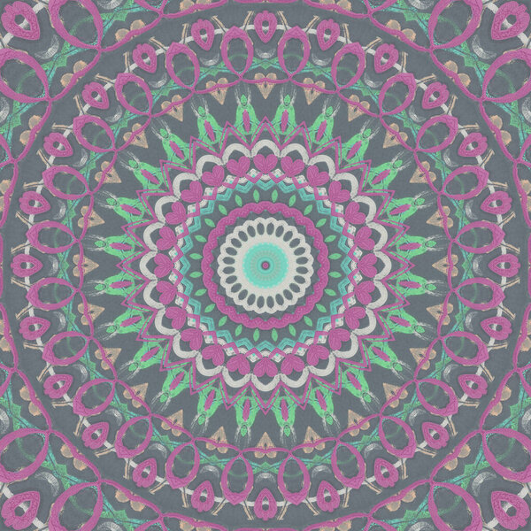 Ethnic multicolored abstract pattern in smear style. Seamless textile background with vintage art