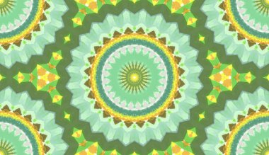 andala kaleydoskopi. Etnik renkli modern soyut ve karalama tekniğiyle kağıda yağlı boya çizilmiş. Kusursuz desen fraktür, doku, arkaplan