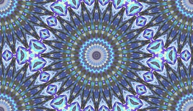 andala kaleydoskopi. Etnik renkli modern soyut ve karalama tekniğiyle kağıda yağlı boya çizilmiş. Kusursuz desen fraktür, doku, arkaplan