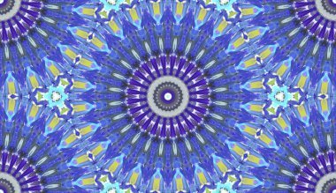 andala kaleydoskopi. Etnik renkli modern soyut ve karalama tekniğiyle kağıda yağlı boya çizilmiş. Kusursuz desen fraktür, doku, arkaplan