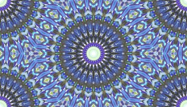 andala kaleydoskopi. Etnik renkli modern soyut ve karalama tekniğiyle kağıda yağlı boya çizilmiş. Kusursuz desen fraktür, doku, arkaplan