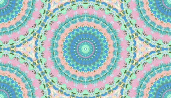 andala kaleidoscope.Ethnic colorful modern abstract and drawn oil painting on paper in smear technique. seamless pattern facture, texture, background