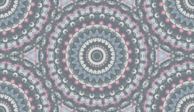andala kaleydoskopi. Etnik renkli modern soyut ve karalama tekniğiyle kağıda yağlı boya çizilmiş. Kusursuz desen fraktür, doku, arkaplan