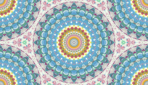 andala kaleidoscope.Ethnic colorful modern abstract and drawn oil painting on paper in smear technique. seamless pattern facture, texture, background