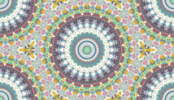 Andala Kaleidoscope Ethnic Coloré Moderne Abstrait Dessiné Peinture Huile Sur — Photo