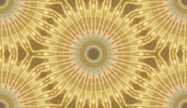 andala kaleydoskopi. Etnik renkli modern soyut ve karalama tekniğiyle kağıda yağlı boya çizilmiş. Kusursuz desen fraktür, doku, arkaplan