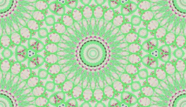 andala kaleydoskopi. Etnik renkli modern soyut ve karalama tekniğiyle kağıda yağlı boya çizilmiş. Kusursuz desen fraktür, doku, arkaplan