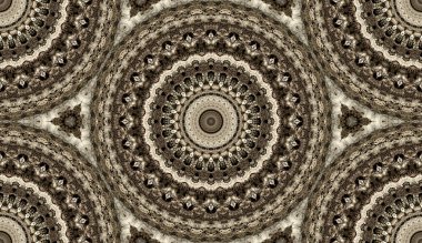 andala kaleydoskopi. Etnik renkli modern soyut ve karalama tekniğiyle kağıda yağlı boya çizilmiş. Kusursuz desen fraktür, doku, arkaplan