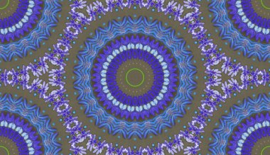 andala kaleydoskopi. Etnik renkli modern soyut ve karalama tekniğiyle kağıda yağlı boya çizilmiş. Kusursuz desen fraktür, doku, arkaplan