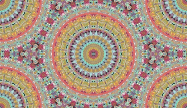 Andala Kaleidoscope Ethnic Colorful Modern Abstract Drawn Oil Painting Paper — Stock Photo, Image